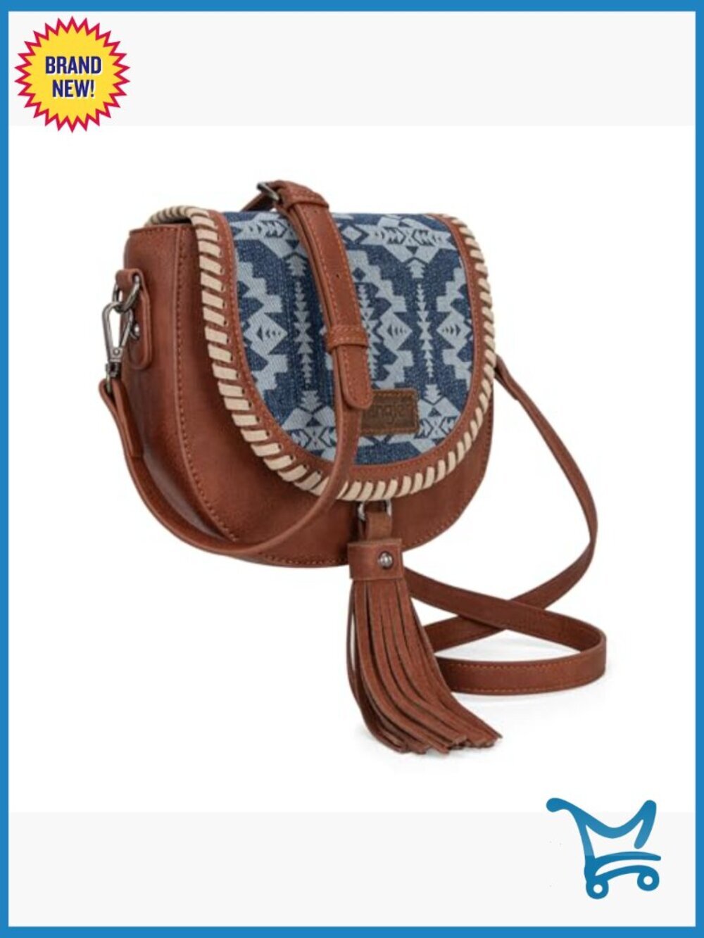 Small Crossbody Saddle Bag with Adjustable Strap and Multiple Pockets - Picture 5 of 7